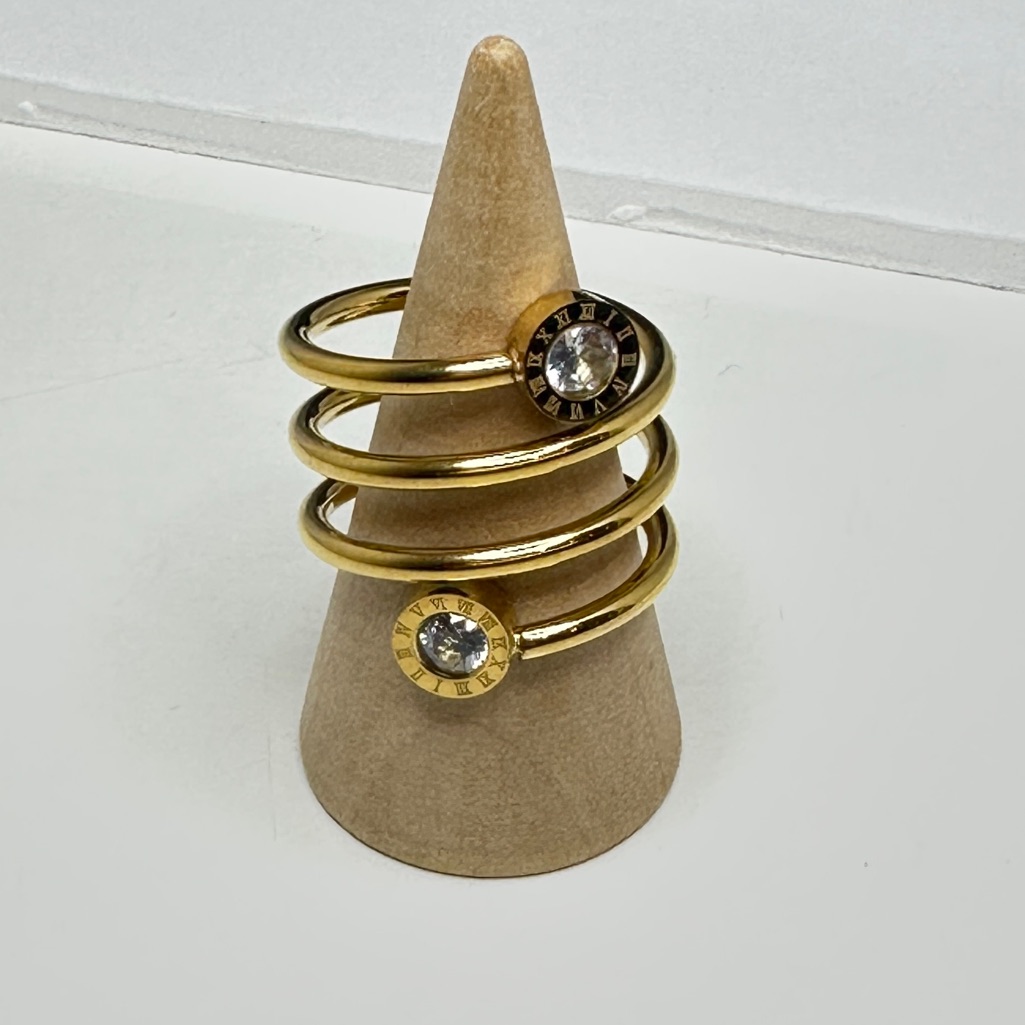 18k Gold Filled Roman Iv Coil Ring
